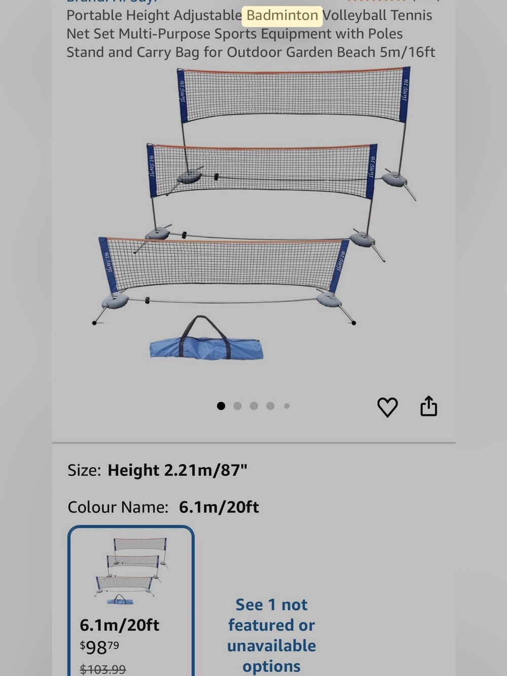 Portable Multi-Sport Net System in Blue and Orange